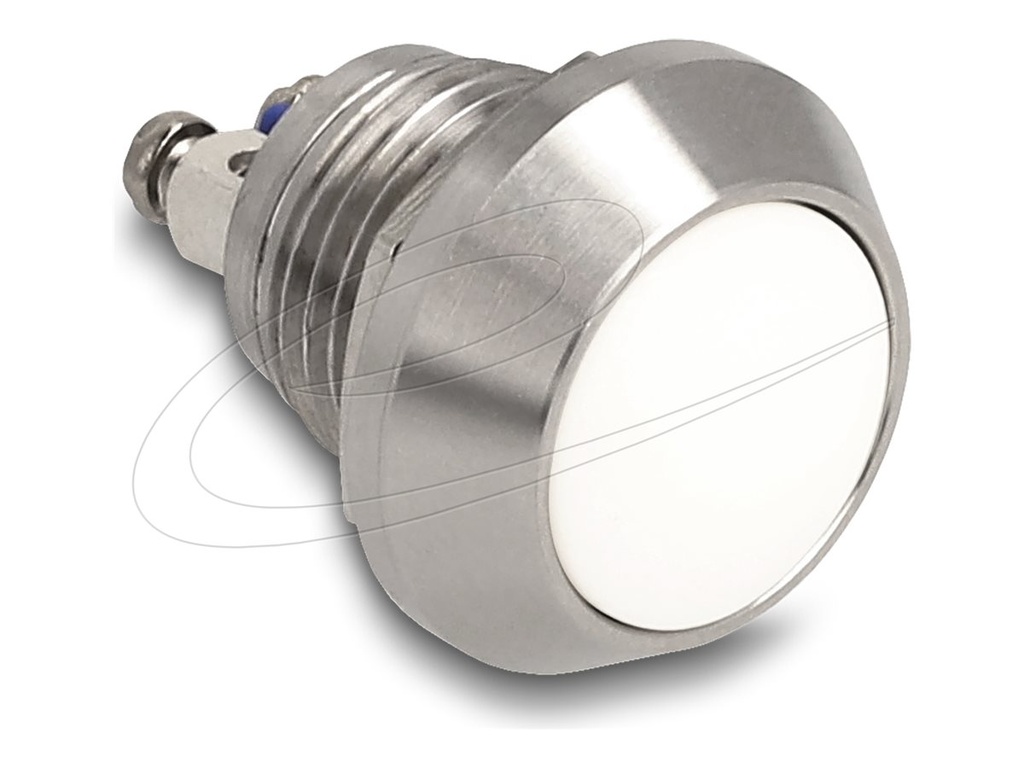 Delock Drücktaster - for installation 12 mm, 2 x screw terminal