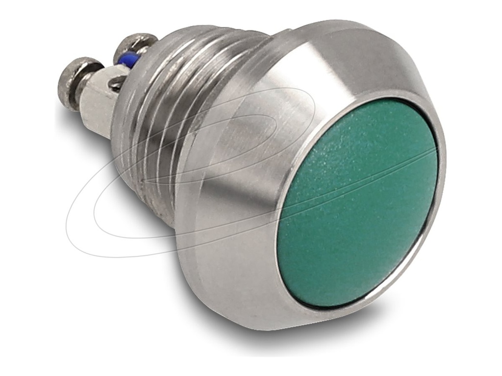 Delock Drücktaster - for installation 12 mm, 2 x screw terminal