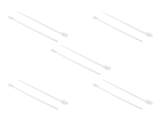 Delock Cable Tie with Fastening Eyelet - Kabelbinder - 40 cm - weiß (Packung mit 10)
