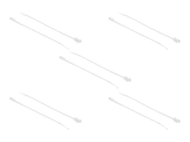 Delock Cable Tie with Fastening Eyelet - Kabelbinder - 30 cm - weiß (Packung mit 10)