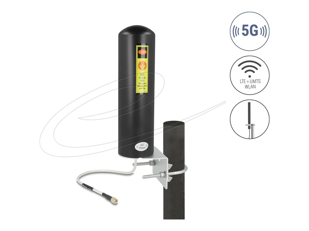[10037] Delock Antenne - 5G, LTE, SMA-Stecker, fest