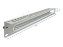 Delock Verlegetafel für Rack-Kabelmanagement - with opening and edge protection - Grau, RAL 7035 - 1U - 48.3 cm (19")