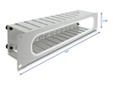 Delock Verlegetafel für Rack-Kabelmanagement - mit Öffnung und Kantenschutz - Grau, RAL 7035 - 2U - 48.3 cm (19")