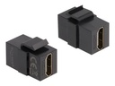 Delock Keystone module - HDMI Kupplung - HDMI weiblich zu HDMI weiblich - Schwarz - 4K60Hz (3840 x 2160)