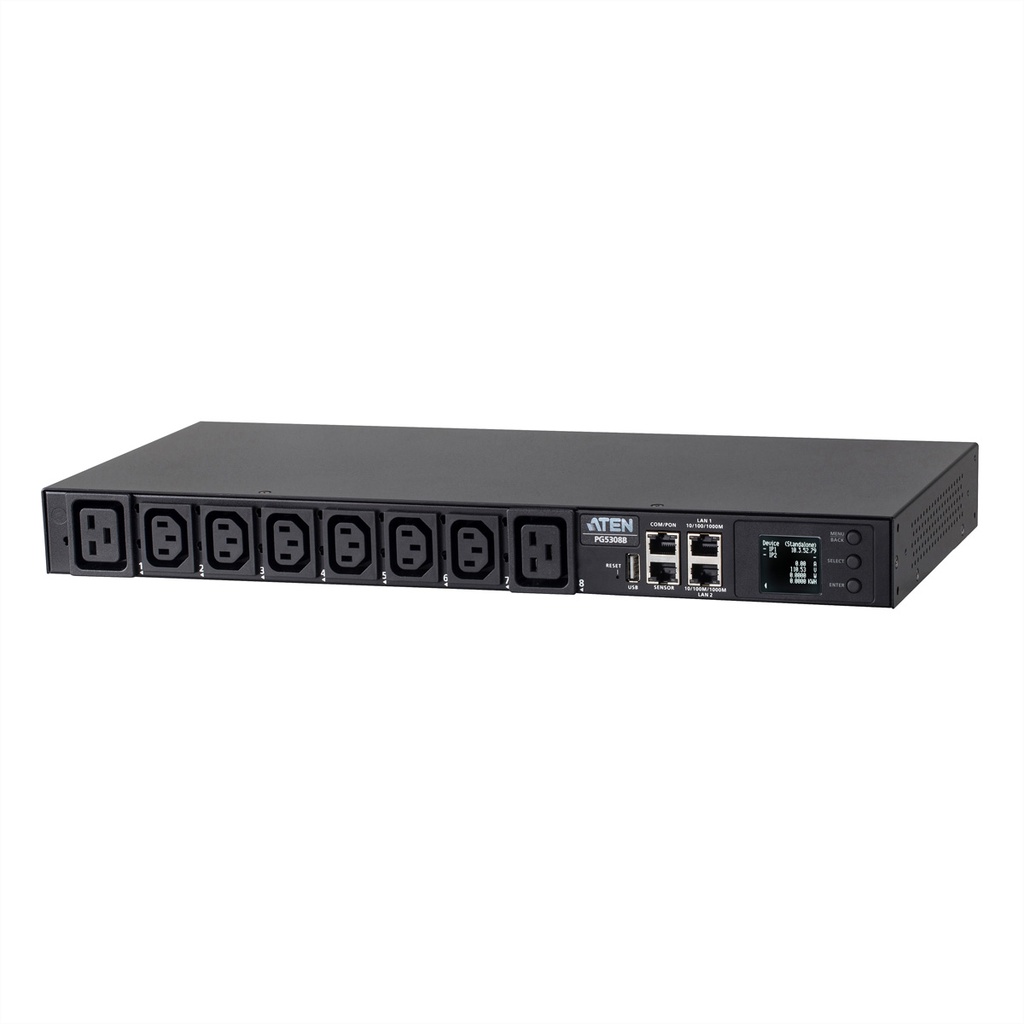 ATEN PG series PG5308 - Stromverteilungseinheit (Rack / einbaufähig) - 30 A/32 A, gemessen, Eco