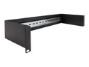Delock DIN Schienenpanel - Rack montierbar - Schwarz - 2U - 48.3 cm (19")