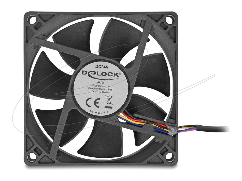 Delock Gehäuselüfter - axial - 80 mm - Schwarz