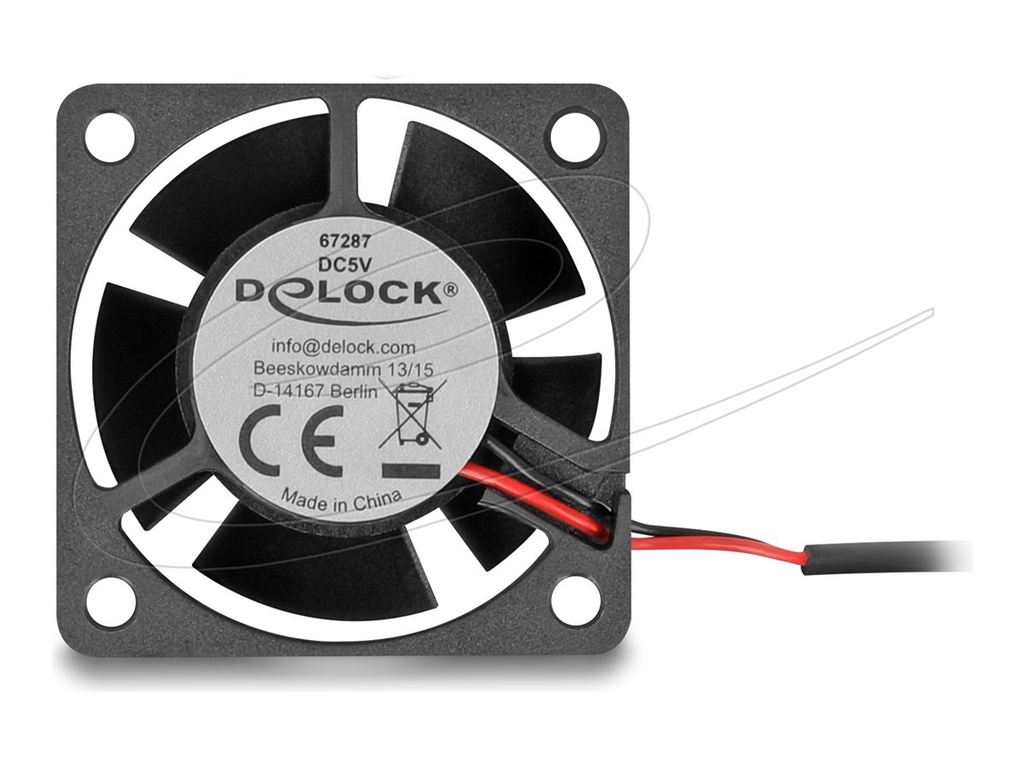 Delock Gehäuselüfter - axial - 40 mm - Schwarz