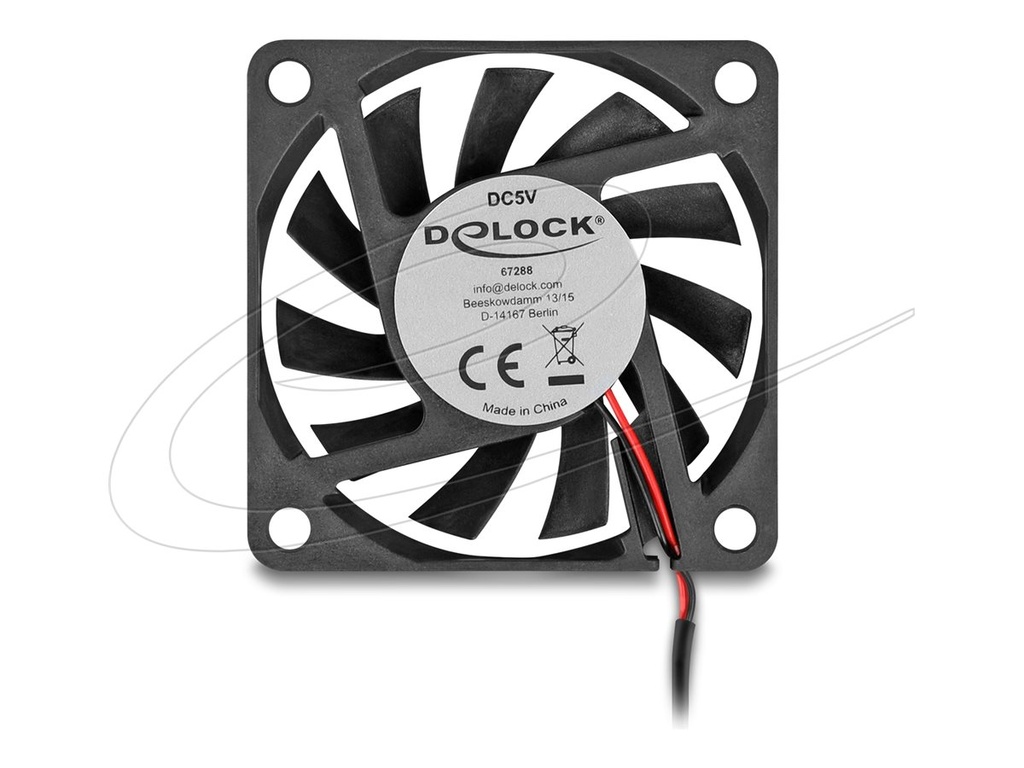 Delock Gehäuselüfter - axial - 60 mm - Schwarz
