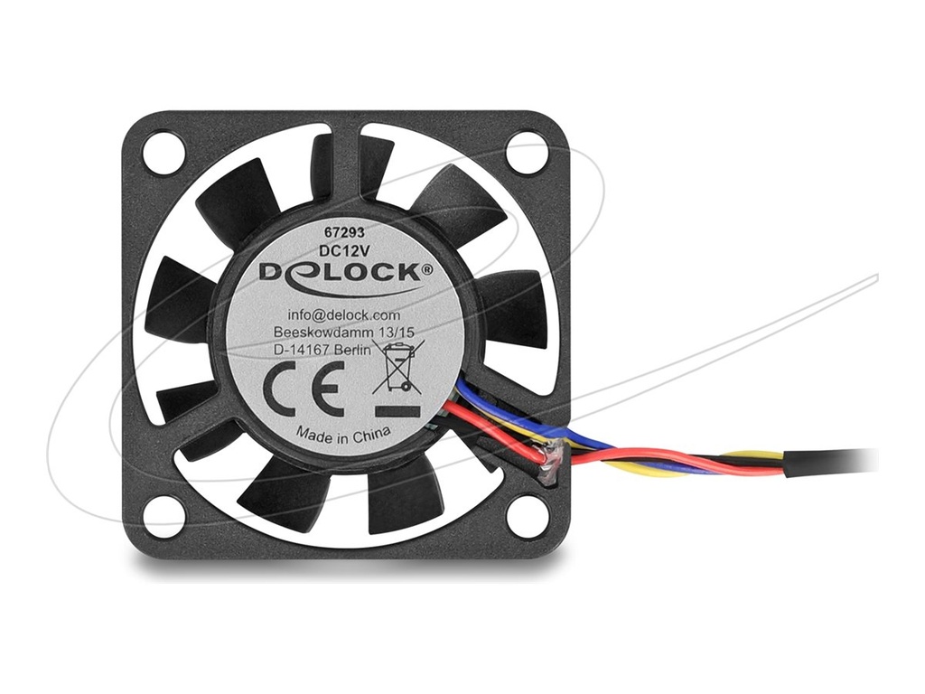 Delock Gehäuselüfter - axial - 40 mm - Schwarz