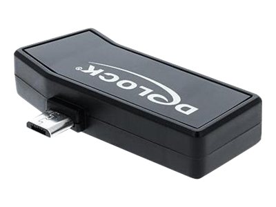 Delock Micro USB OTG Card Reader + 1 x USB port - Kartenleser (MMC, SD, microSD, SDHC, microSDHC, SDXC, microSDXC)