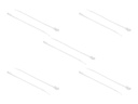 Delock Cable Tie with Fastening Eyelet - Kabelbinder - 16 cm - weiß (Packung mit 10)