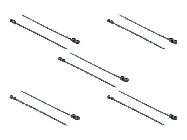 Delock Cable Tie with Fastening Eyelet - Kabelbinder - 40 cm - Schwarz (Packung mit 10)