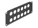 Delock Patchpanel (Blindblech) - D-Typ - Rack montierbar - Schwarz - 2U - 25.4 cm (10")