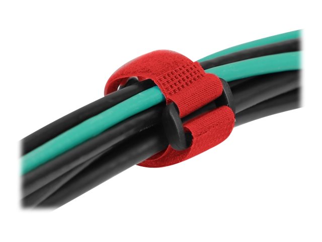 Delock Klettverschluss-Cinchkabelbinder - 19 cm - Rot (Packung mit 5)