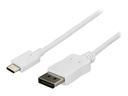 StarTech.com 1,8 m USB-C auf DisplayPort Adapter Kabel - 4K 60Hz - Weiß - DisplayPort-Kabel - 24 pin USB-C (M)