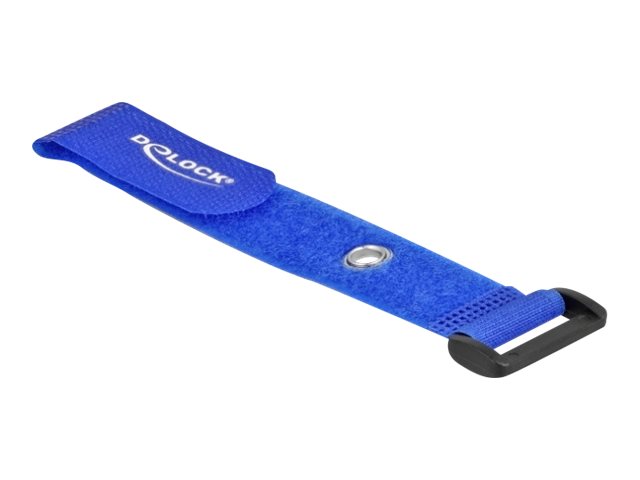 Delock Klettverschluss-Cinchkabelbinder - 19 cm - Blau (Packung mit 5)