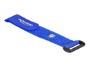 Delock Klettverschluss-Cinchkabelbinder - 19 cm - Blau (Packung mit 5)