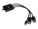 StarTech.com 2m HDMI, DisplayPort oder Mini DisplayPort auf HDMI Konverter Kabel - HDMI, DP oder Mini DP zu HDMI Adapterkabel - Videoadapter - HDMI, DisplayPort, Mini DisplayPort männlich zu HDMI, Mikro-USB Typ B (nur Strom)