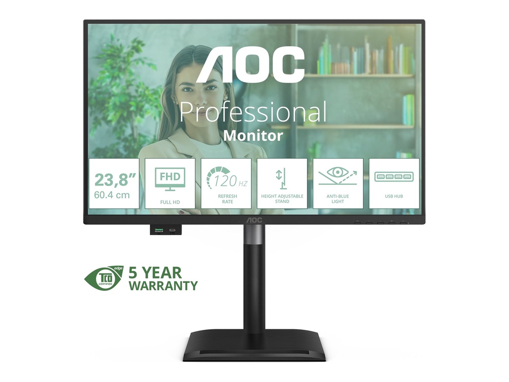 AOC 24P4U - LED-Monitor - 61 cm (24") - 1920 x 1080 Full HD (1080p)