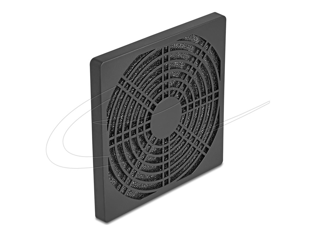 Delock Fan-Grill - mit Staubfilter - Schwarz