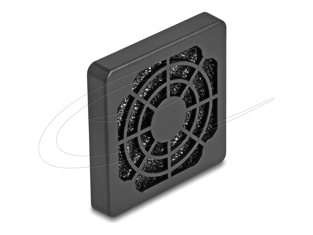 Delock Fan-Grill - mit Staubfilter - Schwarz