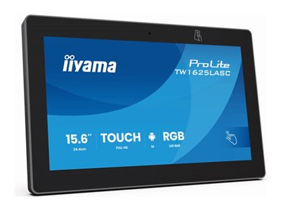 Iiyama ProLite TW1625LASC-B3PNR - Android-PC - Touchscreen-PC - 1 RK3576 / 2.2 GHz - RAM 4 GB - SSD - eMMC 32 GB - Cortex-A72 + A53 - Wi-Fi 6, Bluetooth 5.3, NFC, 1GbE - WLAN: 802.11a/b/g/n/ac/ax, Bluetooth 5.3, NFC - Android 14 - Monitor: LED 39.6 cm (15.6")