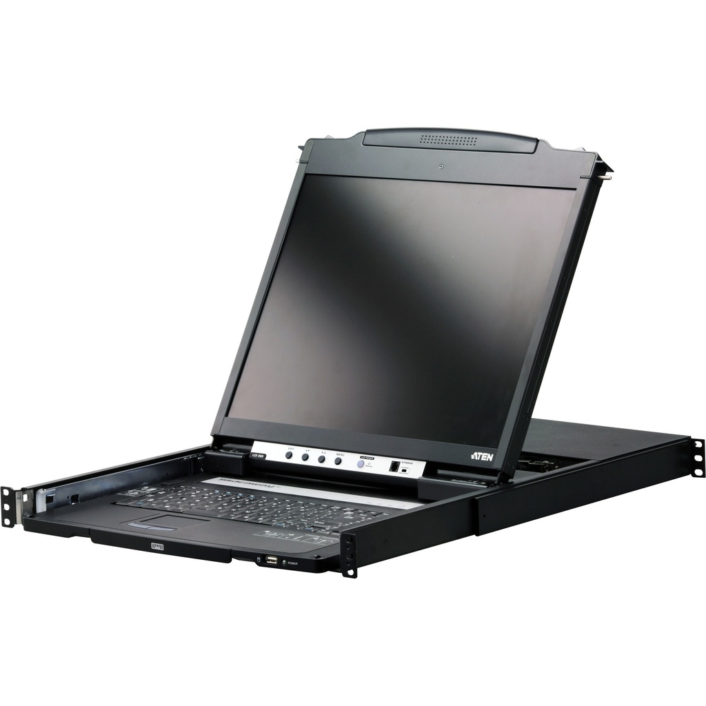 ATEN Dual Rail 19i LCD Console with USBPeripheral Support and External USB - PS/2 - KVM-Umschalter - PS/2