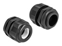 Delock Kabelverschraubung (M25) - Schwarz (Packung mit 2)