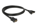 Delock HDMI-Kabel mit Ethernet - HDMI weiblich zu HDMI weiblich schraubbar