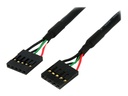 StarTech.com 5pin Internes USB Kabel, 2x Stiftbuchse - 30 cm USB 2.0 IDC Kabel für Mainboard anschluss - Erweiterungs Kabel zur verbindung von interner Mainboard Header und Front Panel (USBINT5PIN12)