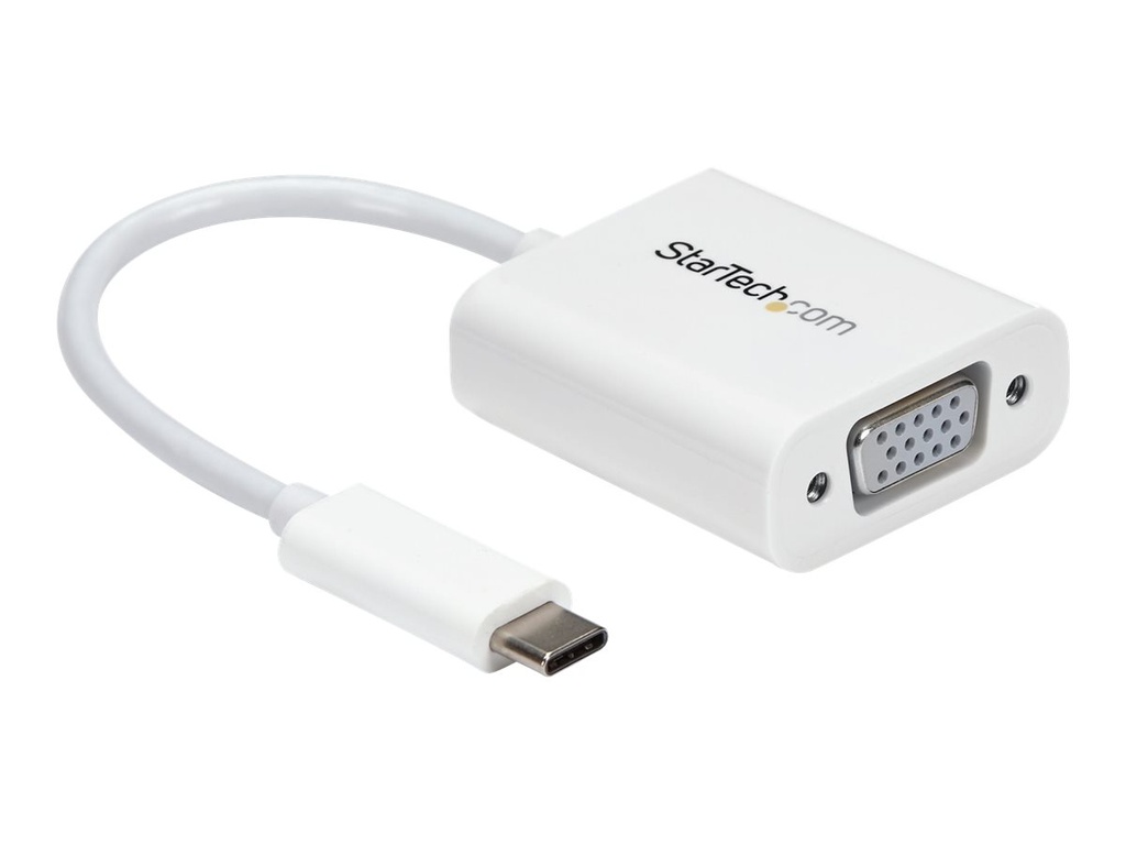 StarTech.com USB-C auf VGA Adapter - USB Typ-C zu VGA Video Konverter - Weiß - USB/VGA-Adapter - 24 pin USB-C (M)