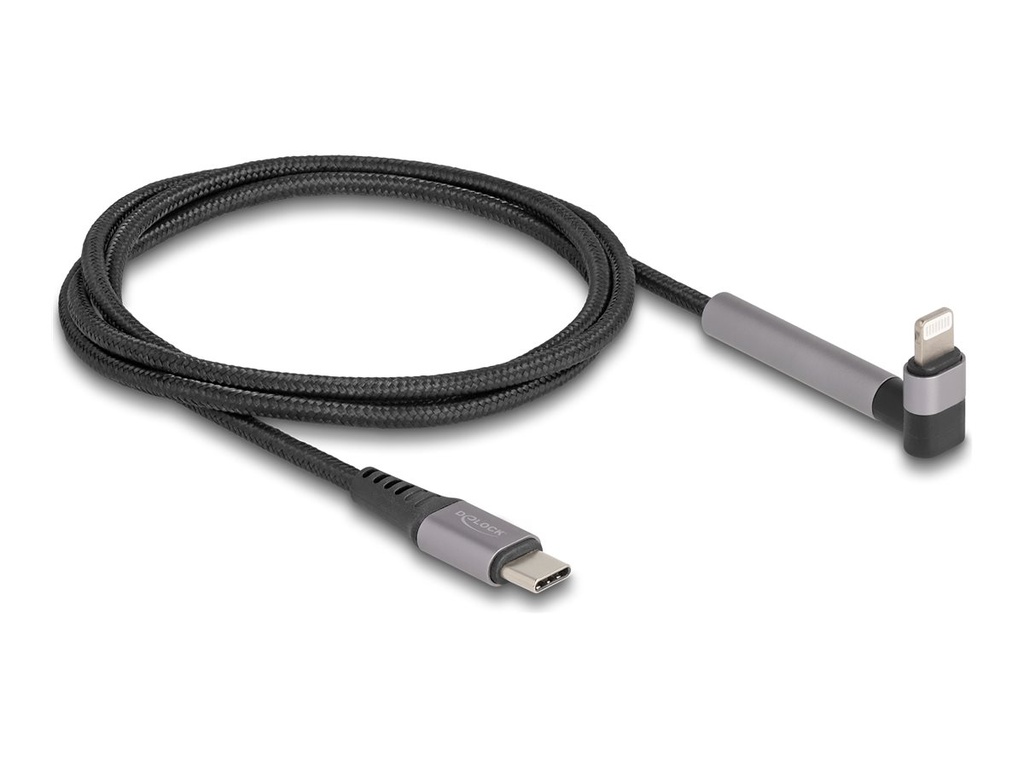 Delock Lightning-Kabel - 24 pin USB-C männlich gerade zu Lightning männlich gewinkelt