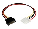 StarTech.com 30cm SATA auf Molex LP4 Stromadapter - Bu/St - Serial ATA zu 4pin Stromkabel Adapter - Netzteil - interne Stromversorgung, 4-polig (W)