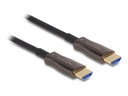 Delock High Speed - HDMI-Kabel - HDMI männlich zu HDMI männlich - 20 m - Hybrid Kupfer/Kohlefaser - Schwarz - Active Optical Cable (AOC)