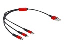 Delock 3 in 1 - Kabel nur zum Laden - USB männlich zu Lightning, USB-C männlich