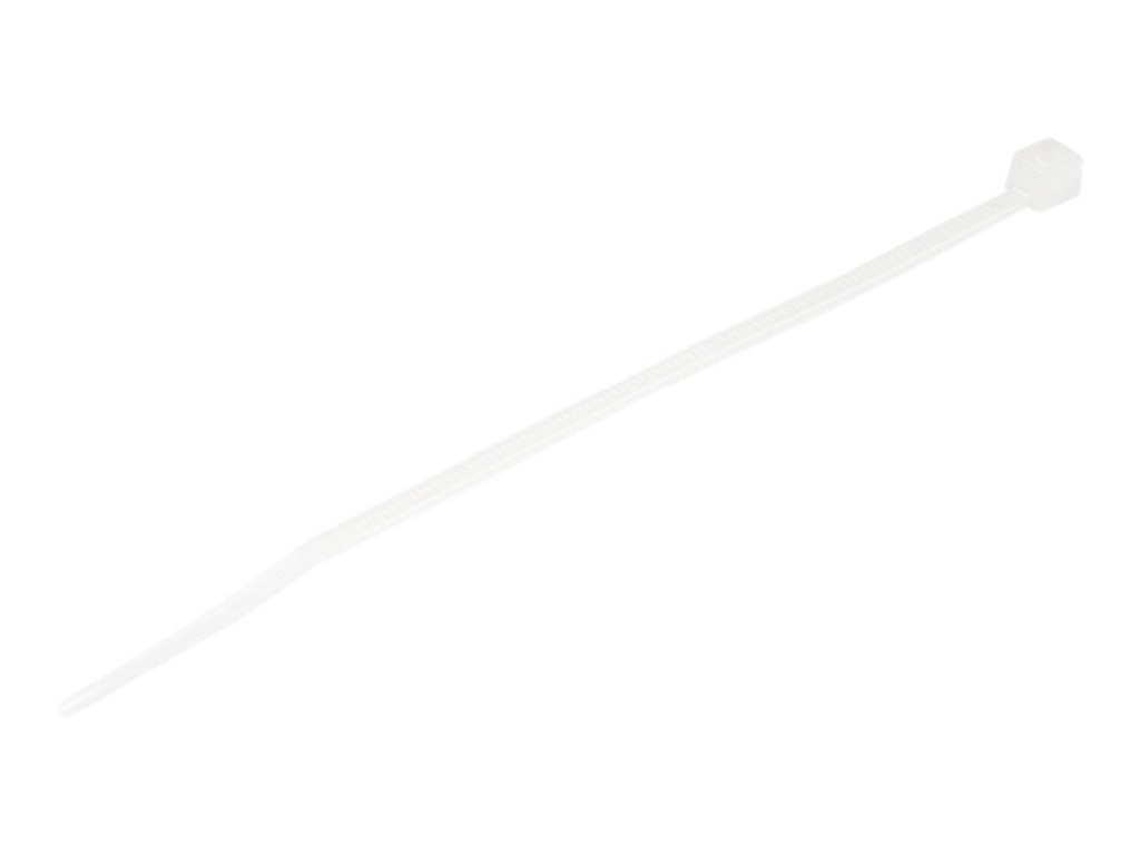 StarTech.com Kabelbinder 100x2 mm - Selbstsichernde Nylon-Kabelbinder mit Gebogener Spitze, Bündeldurchmesser bis zum 22 mm, 8 kg Zugfestigkeit, 94V-2/UL, 100 Stück - Weiß (CBMZT4N)