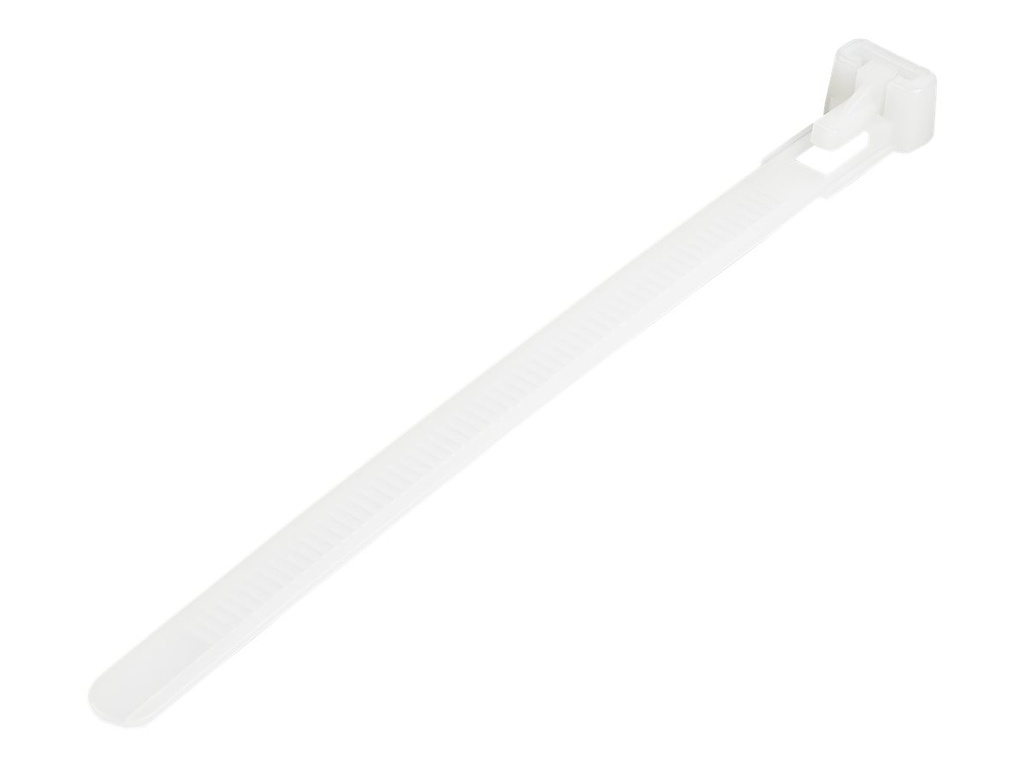 StarTech.com Kabelbinder - 127x7  mm, lösbar, 94V-2/UL, weiß, 100 Stück - Kabelbinder - 12.5 cm - weiß - TAA-konform (Packung mit 100)