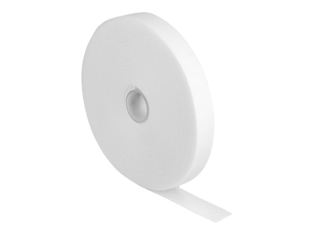 Delock Klettverschluss - 20 mm x 10 m - weiß