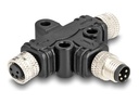 Delock Netzwerk-Splitter - 4-poliger M8 (M)