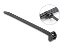 Delock Kabelbinder - mit Metalllasche - 45.7 cm - Schwarz (Packung mit 10)