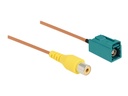 Delock Kamera-Adapterkabel - FAKRA Z-Anschluss weiblich zu RCA weiblich