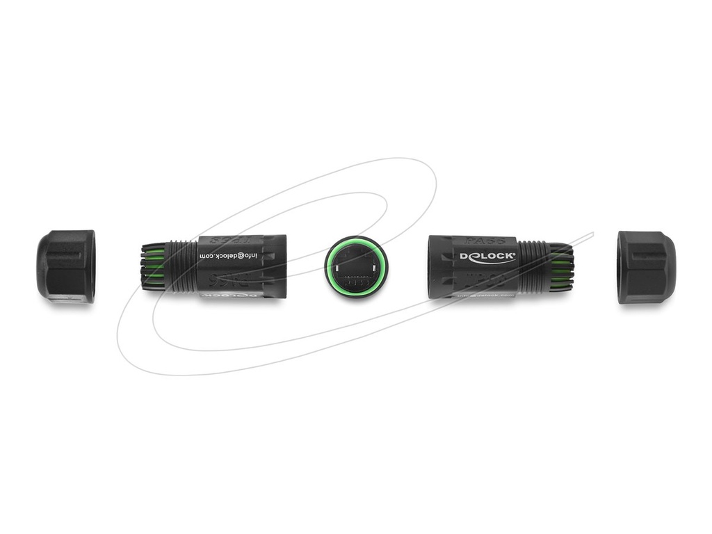 Delock Netzwerkanschluss - RJ-45 (W) zu RJ-45 (W)