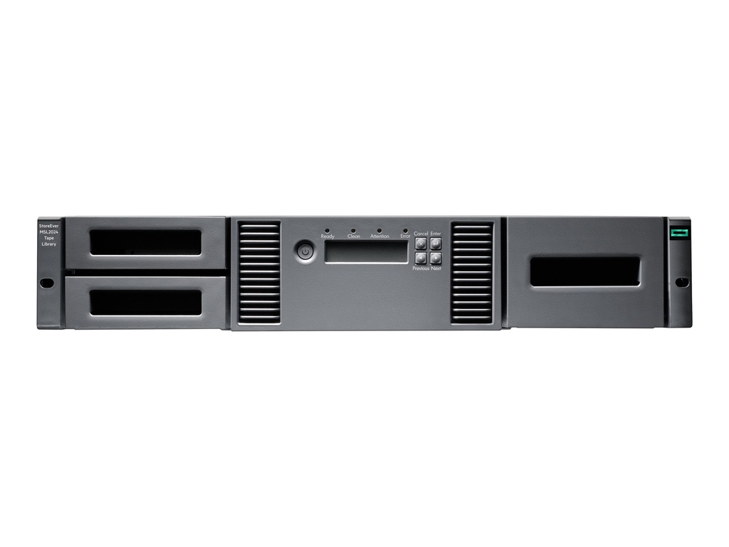 HPE Storage MSL2024 - Bandbibliothek - 432 TB / 1.08 PB - Steckplätze: 24 - LTO Ultrium (18 TB / 45 TB)
