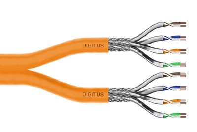 DIGITUS CAT 7 S/FTP Datenkabel - Verlegekabel, 100 m, Duplex, Cca