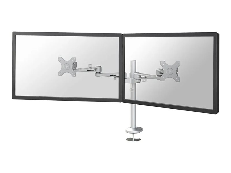 Neomounts FPMA-D935DG - Befestigungskit - Voll beweglich - für 2 LCD-Displays - Silber - Bildschirmgröße: 25.4-69 cm (10"-27")