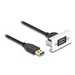 Delock Easy 45 Modul SuperSpeed USB (USB 3.2 Gen 1) USB Typ-A Buchse zu USB Typ-A Stecker mit Kabelpeitsche - 22,5 x 45 mm - 1 m - USB A - USB A - USB 3.2 Gen 1 (3.1 Gen 1) - 5 Gbit/s - Schwarz