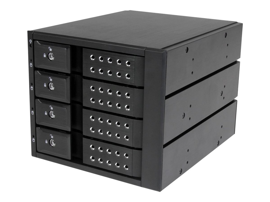 StarTech.com 4-fach 3,5 trägerloser SATA Festplatten Aluminium Wechselrahmen/Backplane - 4 Bay 3,5 Zoll (8,9cm)