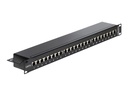 Delock Patch Panel - CAT 6 - RJ-45 X 24 - Schwarz - 1U - 48.3 cm (19")