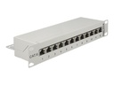Delock Patch Panel - CAT 6 - RJ-45 X 12 - Hellgrau - 1U - 25.4 cm (10")